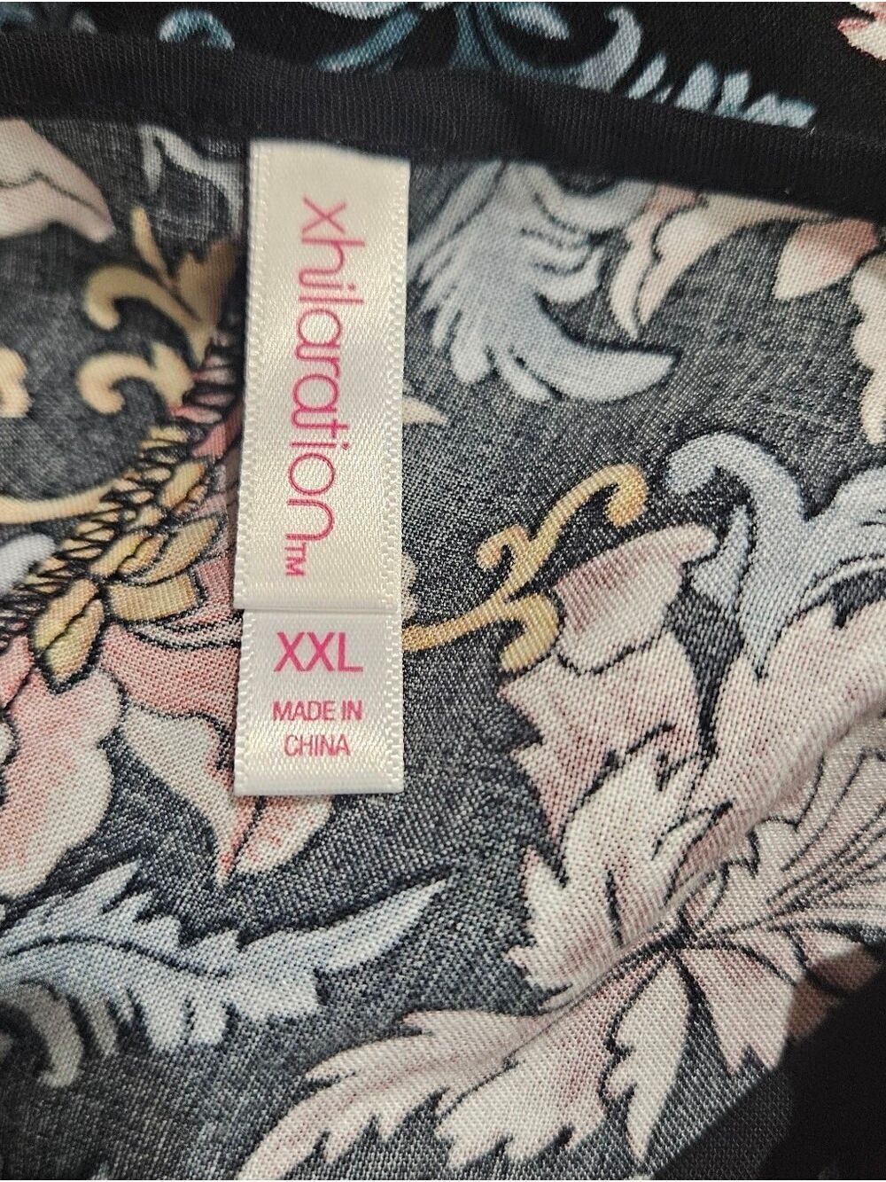 Xhilaration Black Floral Bell Sleeve Mini Dress XXL - Picture 4 of 17
